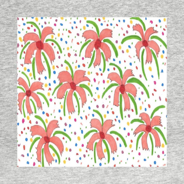 Tropical Fiesta Floral Pattern by DanielleGensler